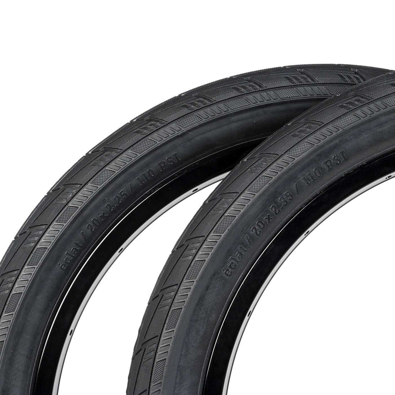 ÉCLAT MIRAGE TIRE black BMX tires with dual compound tread and Silkshield protection for street and ramp riding
