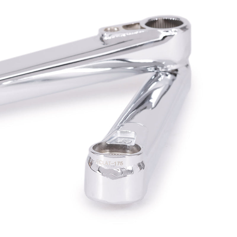 ÉCLAT ONYX CRANKS 3pc Chromoly with 24mm super-hollow spindle, designed for BMX durability and strength.