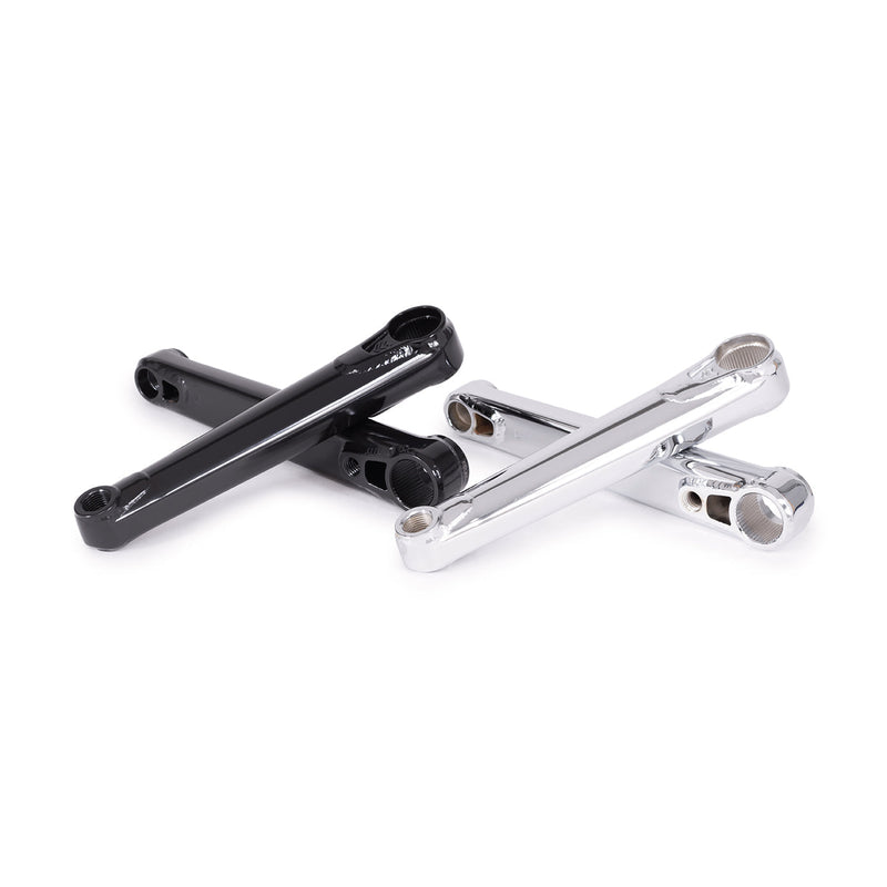 ÉCLAT ONYX CRANKS black and silver tubular heat-treated Chromoly cranks with 24mm ultra-hollow axle.