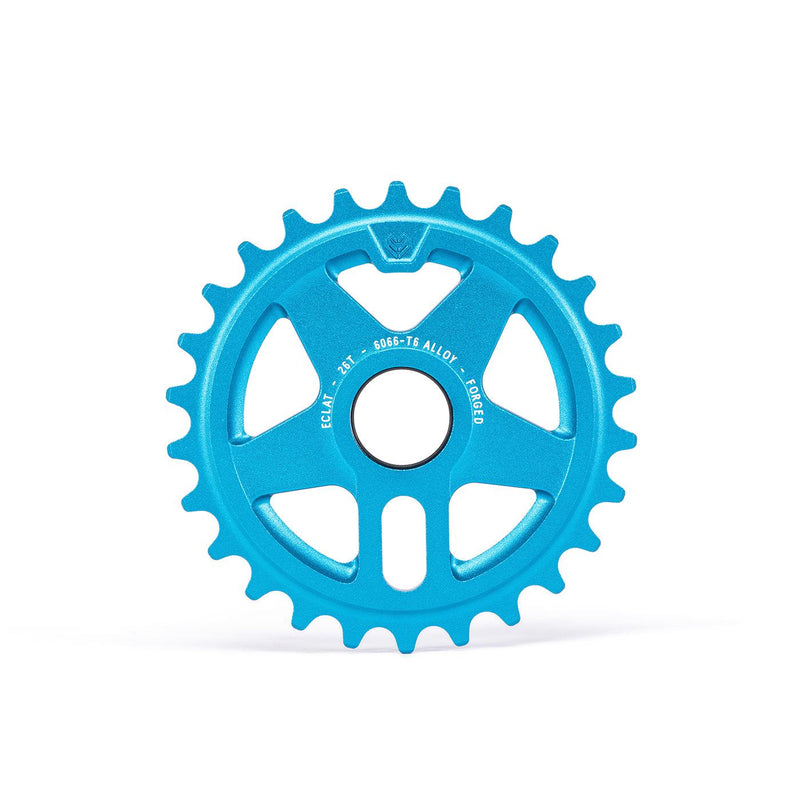 ÉCLAT ONYX SPROCKET blue, double-sided cold-forged bike sprocket made of 6061-T6 alloy, 25t size.