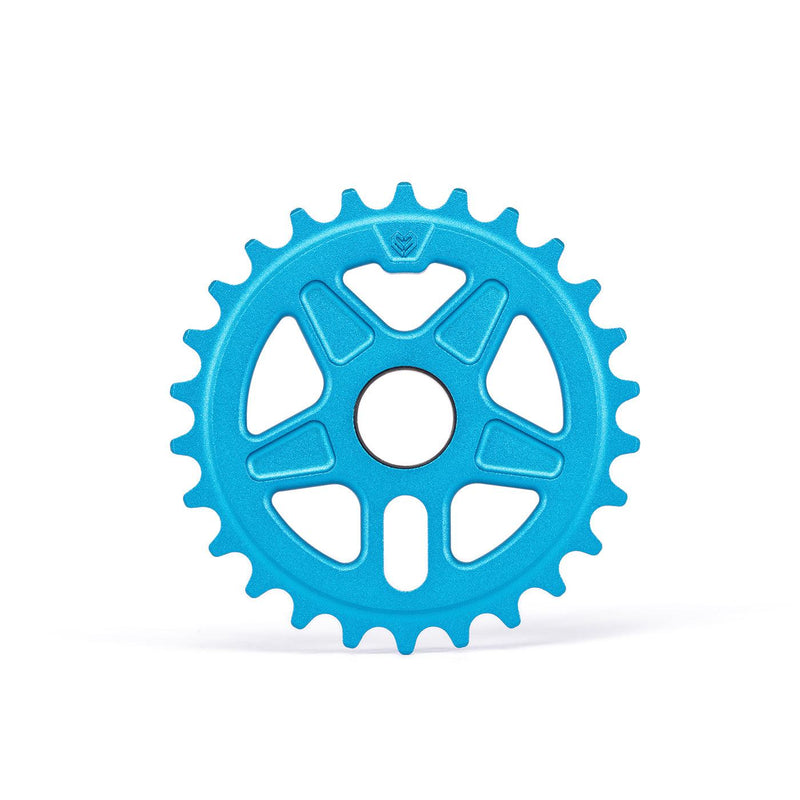 ÉCLAT ONYX SPROCKET in blue, cold-forged for enhanced strength, double-sided design.