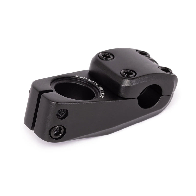 ÉCLAT ONYX STEM, cold-forged bike stem, smooth design, strong 6061-T6 alloy, black, 25.4mm clamp, 50mm reach.