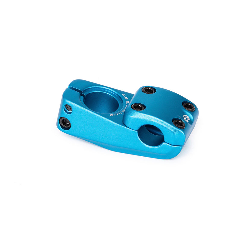 ÉCLAT ONYX STEM in blue, cold-forged 6061-T6 alloy, 25.4mm clamping, lightweight design.