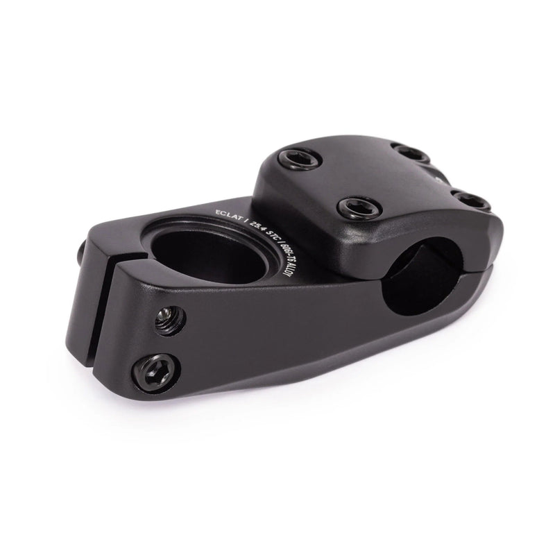 ÉCLAT ONYX STEM cold-forged bicycle stem, black, 25.4mm clamping, smooth unique shape.