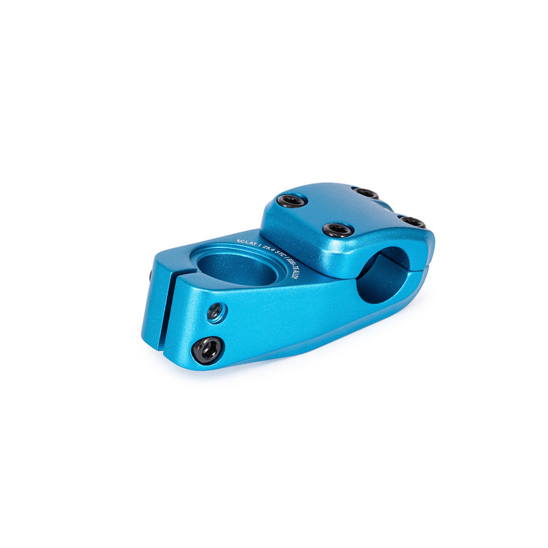 ÉCLAT ONYX STEM in blue, cold-forged 6061-T6 alloy, 25.4mm clamping, strong and smooth design.
