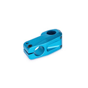 ÉCLAT ONYX STEM in blue, cold-forged design, 25.4mm clamping, 6061-T6 alloy.