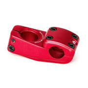 ÉCLAT ONYX STEM in red featuring cold-forged 6061-T6 alloy, 25.4mm clamping, and Shark Tooth Clamping technology for increased grip.