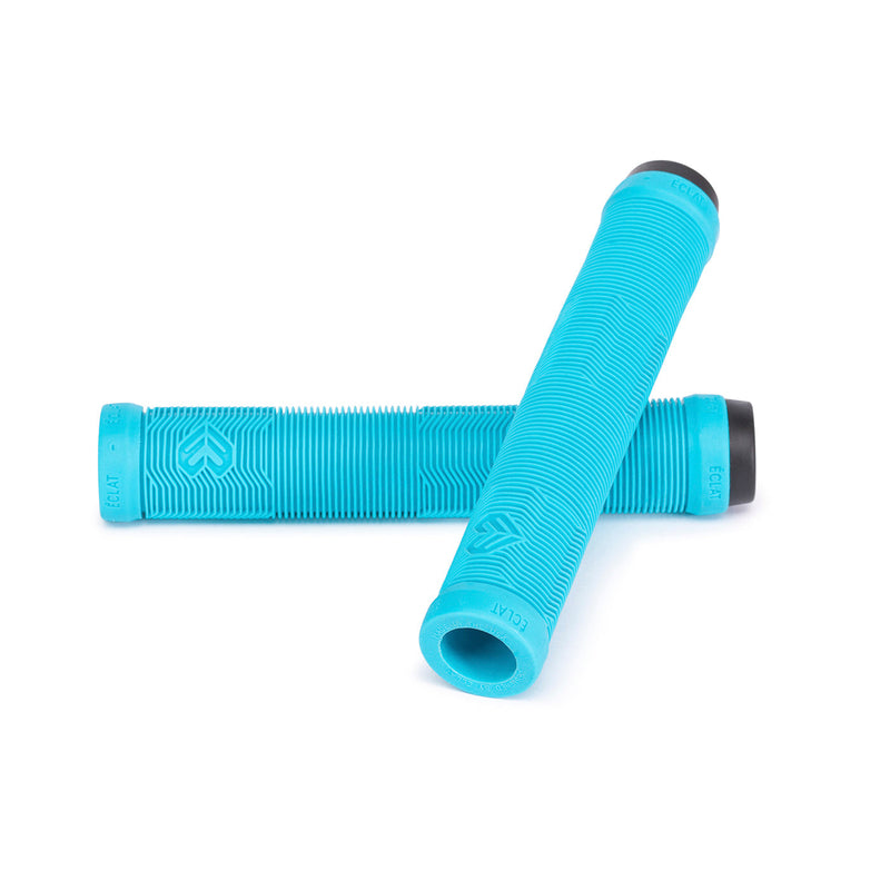 ÉCLAT PULSAR GRIP in aqua blue, flangeless mushroom style, made with super soft rubber by ODI.