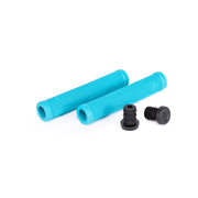 ÉCLAT PULSAR GRIP in aqua blue with nylon barends, USA-made by ODI, soft rubber material.