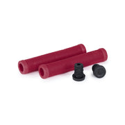 ÉCLAT PULSAR GRIP in red with flangeless mushroom style design and éclat nylon barends.