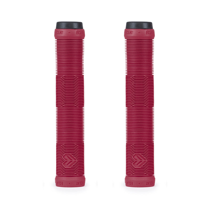 ÉCLAT PULSAR GRIP in red, flangeless mushroom style, made with super soft rubber by ODI.