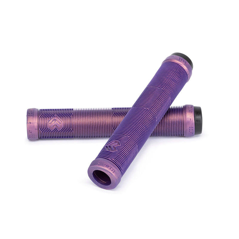 ÉCLAT PULSAR GRIP, iridescent purple, flangeless mushroom style, super soft rubber, long-lasting.