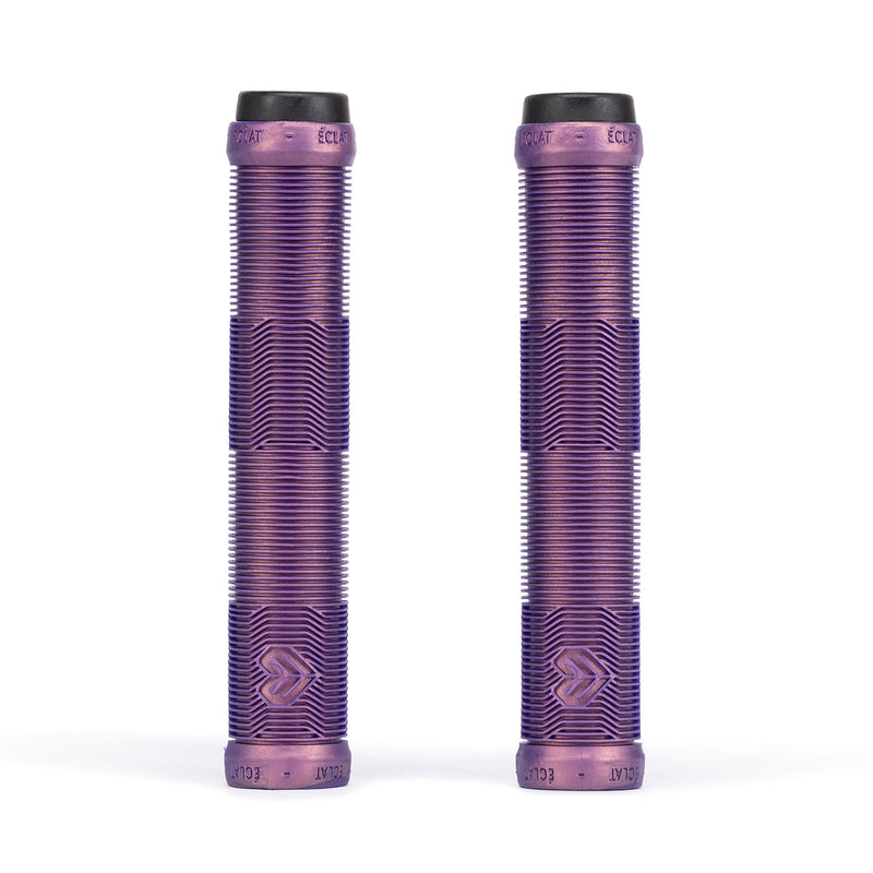 ÉCLAT PULSAR GRIP in iridescent purple, flangeless mushroom style, made from super soft rubber, 165mm length.