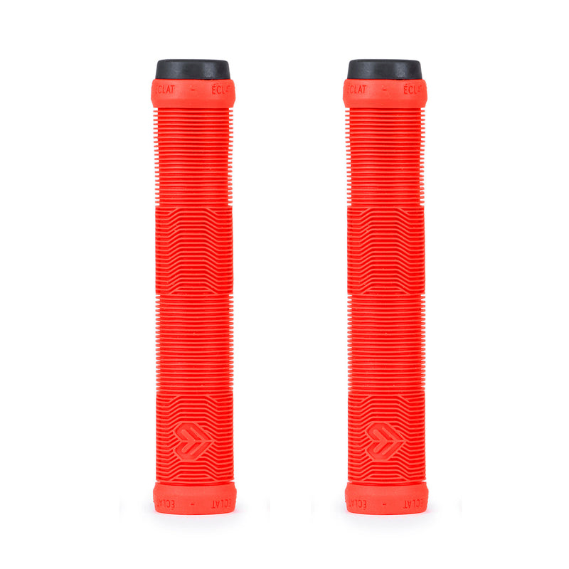 ÉCLAT PULSAR GRIP in neon red color with flangeless mushroom design and super soft rubber compound.