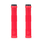 ÉCLAT PULSAR GRIP in neon red, flangeless mushroom style with super soft ODI rubber and rib profile design.