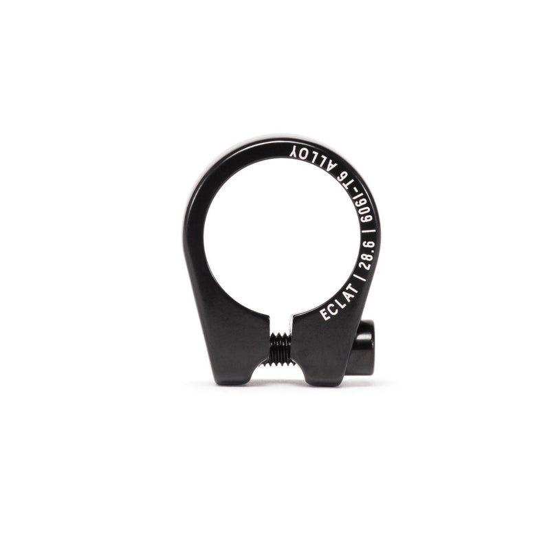 ÉCLAT PURE SEAT CLAMP in 6061-T6 alloy with 28.6mm inner diameter and low-profile design.