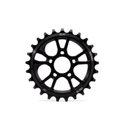 ÉCLAT RS SPROCKET black CNC machined 6061-T6 alloy bike sprocket with 25 teeth and five-spoke design