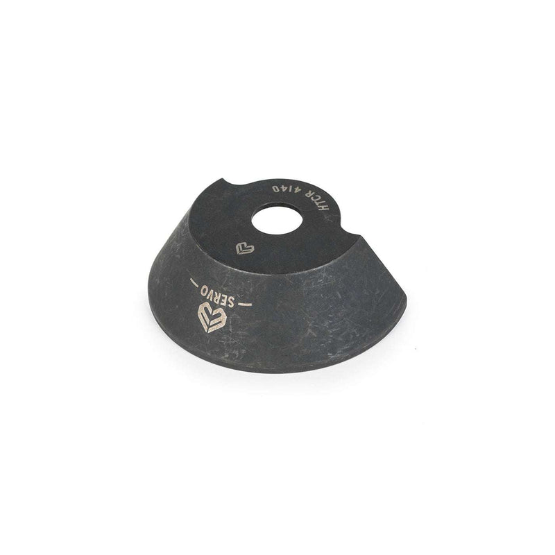 Black Servo Universal hub guard made from durable heat-treated Chromoly steel for bike hub protection