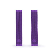 Pair of purple ÉCLAT SHOGUN GRIP bike handlebar grips with ribbed texture and flangeless design