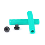 ÉCLAT SHOGUN GRIP turquoise flangeless BMX grips with ribbed texture and Techbolt barends
