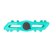ÉCLAT Slash Pedal in teal with slim lightweight design, knurled top surface, and crmo spindle.