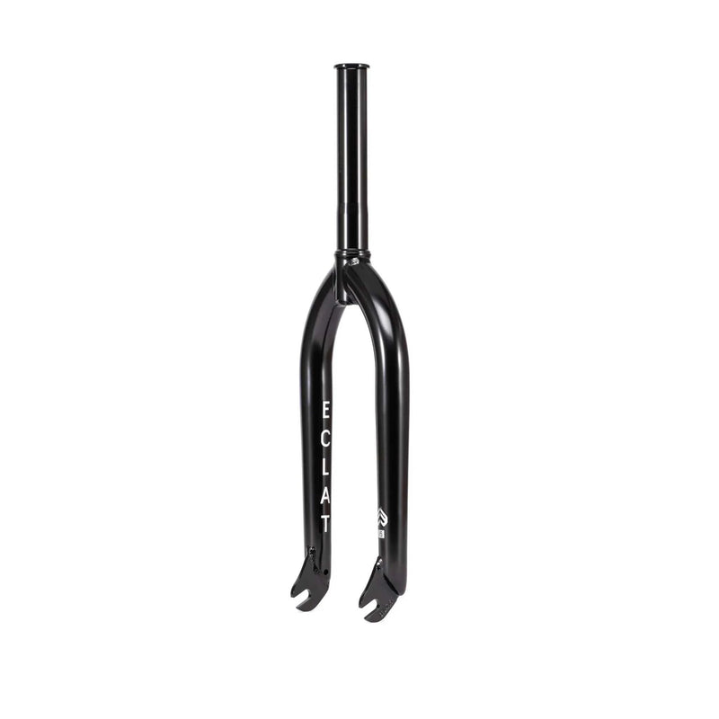 Black ÉCLAT Storm Fork BMX fork with CNC machined steerer and 15mm offset design
