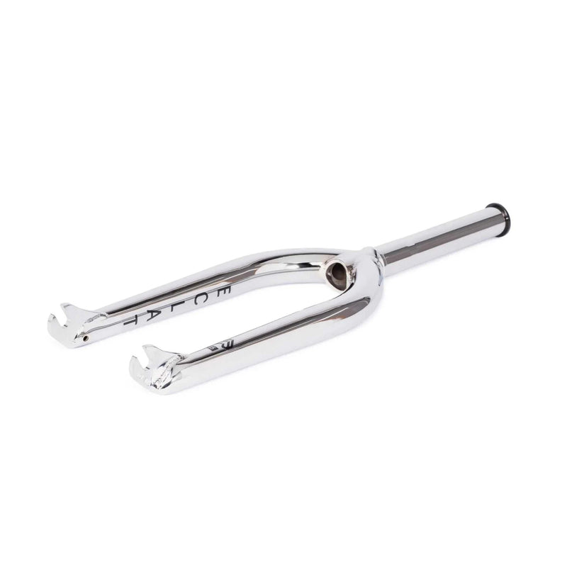 Silver ÉCLAT Storm Fork BMX bike fork with CNC machined steerer and durable 4130 crmo construction