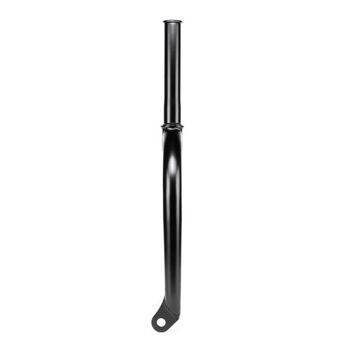 ECLAT STORM TA Fork black BMX fork with closed dropout and tapered crown designed for 14mm thru-axle hubs and 3/8” female bolt hubs, lightweight and durable.