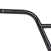 ÉCLAT STRANGLER BAR black BMX handlebar with oversized clamping area, featuring tapered tubing for enhanced strength.