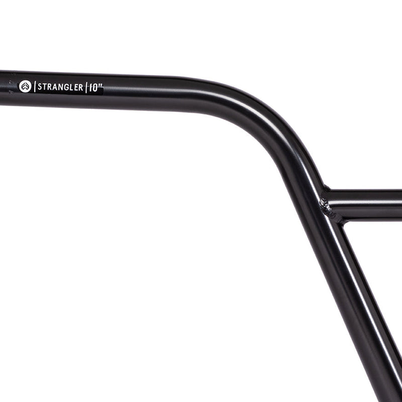 ÉCLAT STRANGLER BAR black BMX handlebar with oversized clamping area, featuring tapered tubing for enhanced strength.
