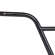 ÉCLAT STRANGLER BAR black BMX handlebar with tapered tubing and oversized 25.4mm clamping for enhanced strength.