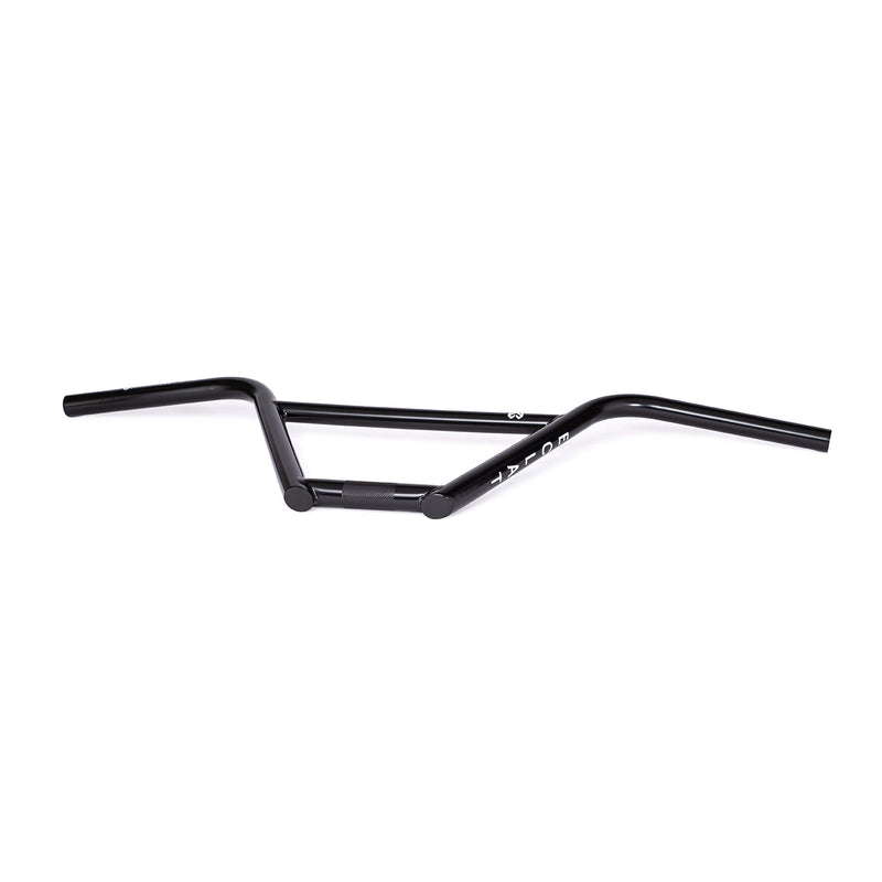 ÉCLAT STRANGLER BAR black BMX handlebar with oversized clamping and tapered tubing for strength.