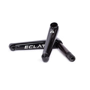 ÉCLAT TIBIA CRANKS, glossy black, durable BMX cranks, oversized arm design.
