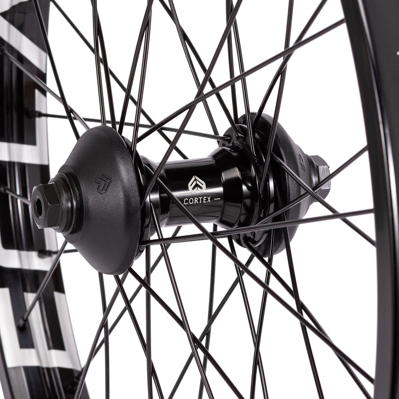 Éclat Trippin/Cortex Front Wheel with 36h alloy rim and sealed hub.
