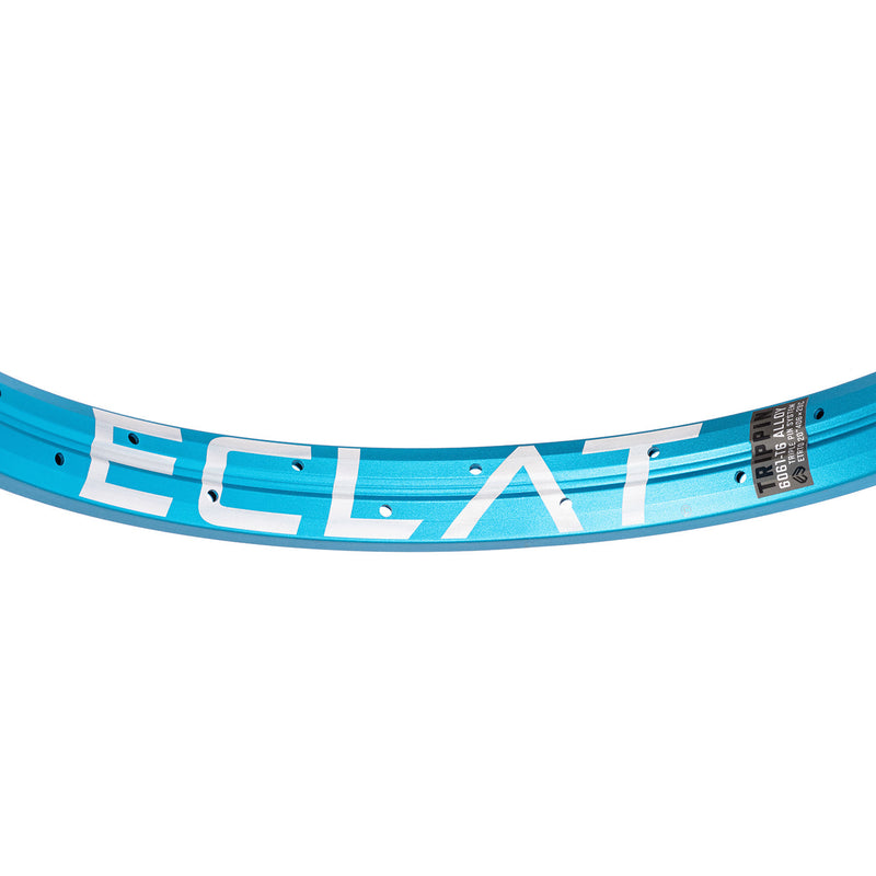 ÉCLAT TRIPPIN RIM blue, wide 38mm profile, durable 6061-T6 alloy, street bicycle rim.