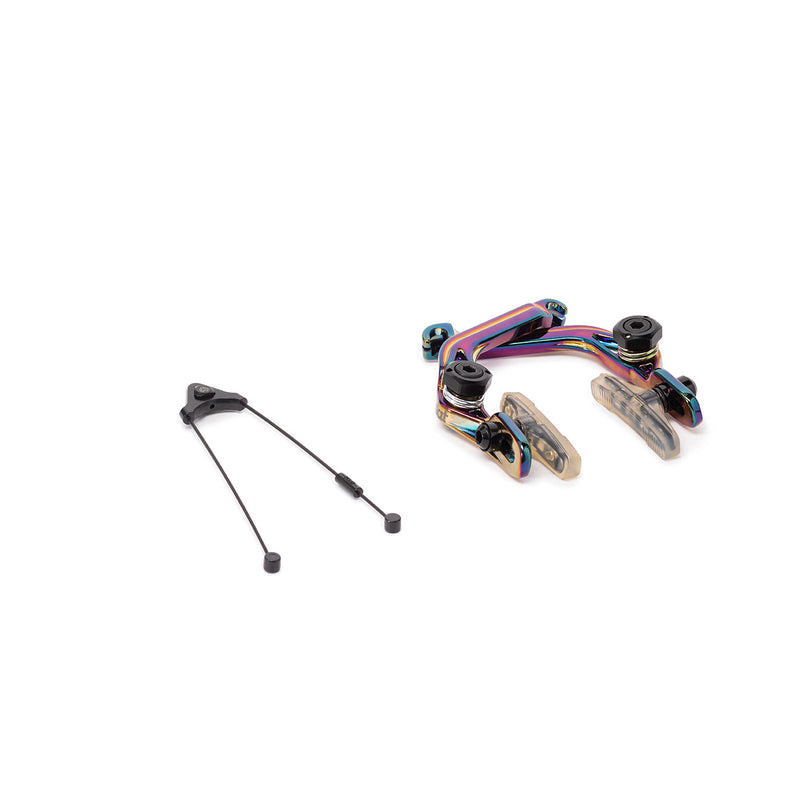 ÉCLAT UNIT BRAKE with cable and brake pads, featuring low-profile design in oilslick finish.