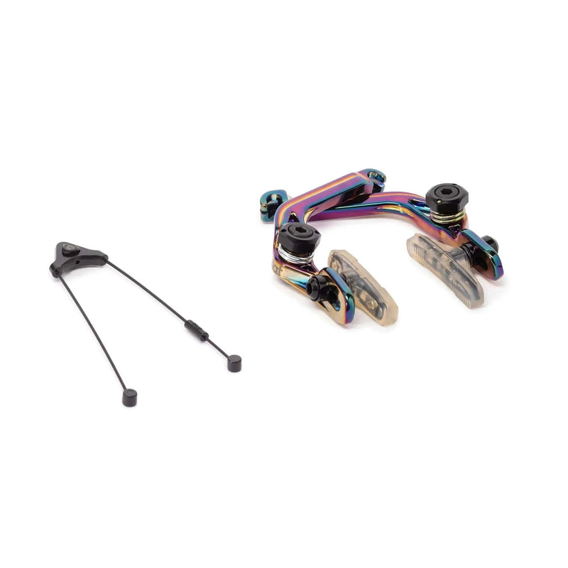 ÉCLAT UNIT BRAKE low-profile rear bike brake with oilslick cold-forged 6066-T6 alloy arms and Force brake pads with one-piece straddle cable