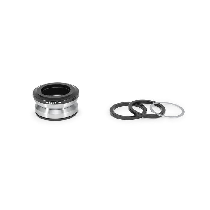ÉCLAT WAVE 6 HEADSET with low-stack 6mm topcap and spacers in black and silver polished finish.