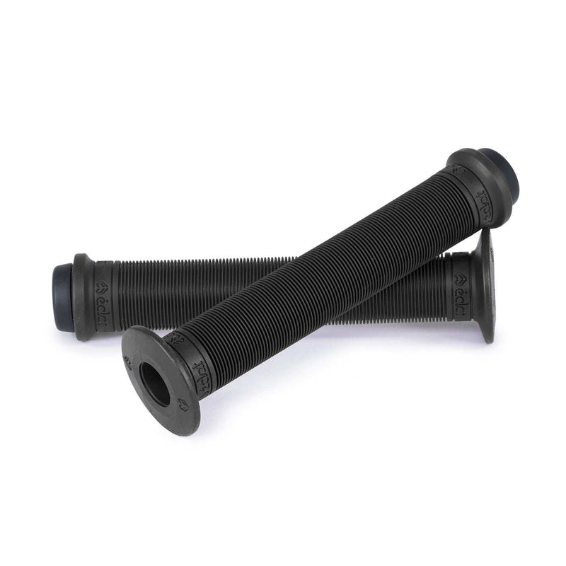 ÉCLAT ZAP GRIP black ribbed BMX grips with super long design and dual flange options