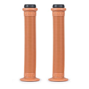 ÉCLAT ZAP GRIP super long brown ribbed bicycle grips with black bar ends for customizable flange and enhanced control