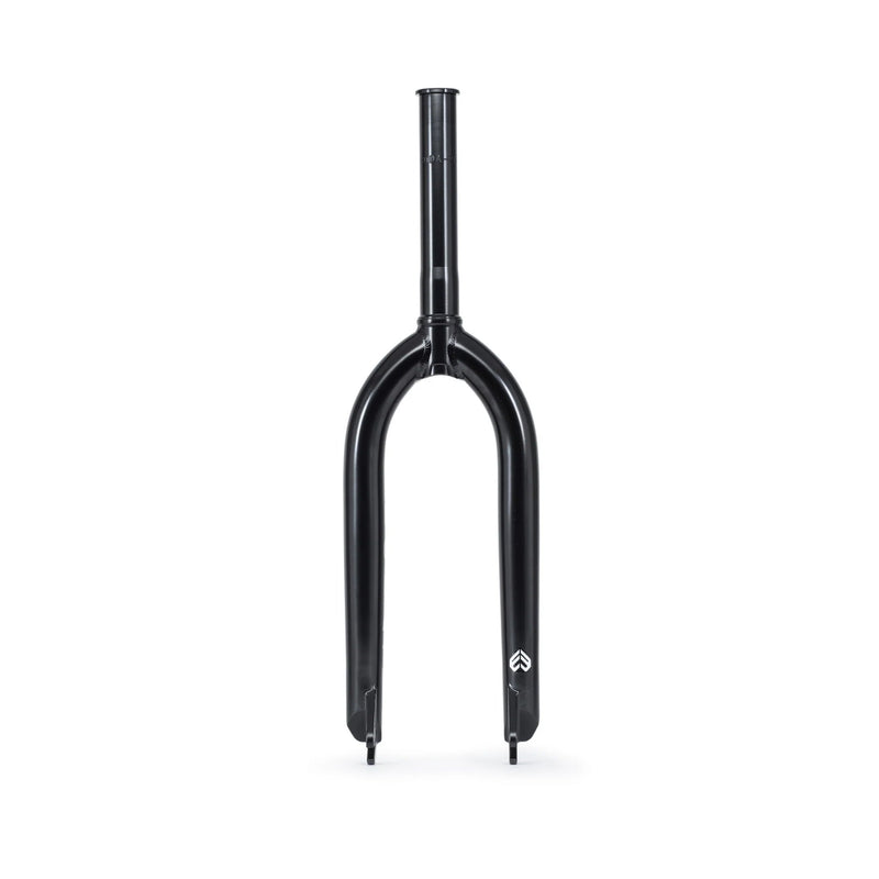 Éclat Coda Fork, black finish, seamless 4130 crmo construction, CNCd steerer, BMX bike component.