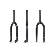 Éclat Coda Fork, black, full liquid post heat-treated 4130 crmo, peg friendly, two offset options, built for strength.