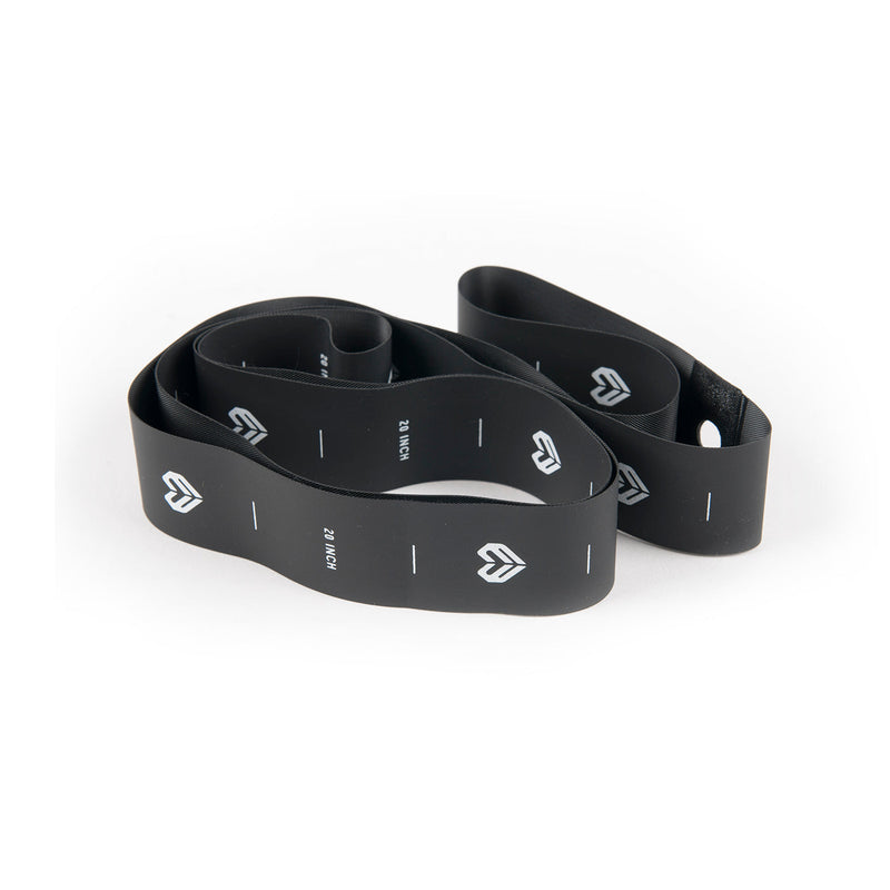 ÉCLAT TEAM RIM TAPE, extra wide 30mm, black with printed logo, durable rubber, suitable for 20" rims.