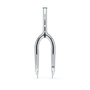 Silver ÉCLAT Storm Fork BMX fork with CNC machined steerer and 30mm offset, lightweight and strong 4130 crmo construction