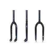 Black ÉCLAT Storm Fork BMX fork with CNC machined steerer and 15mm offset, designed for strength and light weight.