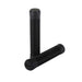 Fiend Flangeless Grips made of medium density Krayton rubber with angled rib pattern and nylon plug bar ends in black color