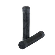 Fiend Flangeless Grips in black medium density Krayton rubber with angled rib pattern and nylon plug bar ends