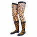 Fist brown-black tiger print high-leg socks with Thermolite technology and anatomical cushioning