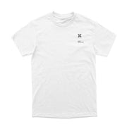 White FUSE LOGO T-SHIRT with small black logo on chest