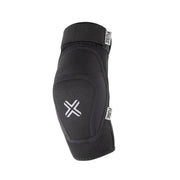 FUSE Alpha Classic Elbow Pad featuring breathable neoprene and EVA foam protection, in black/white.